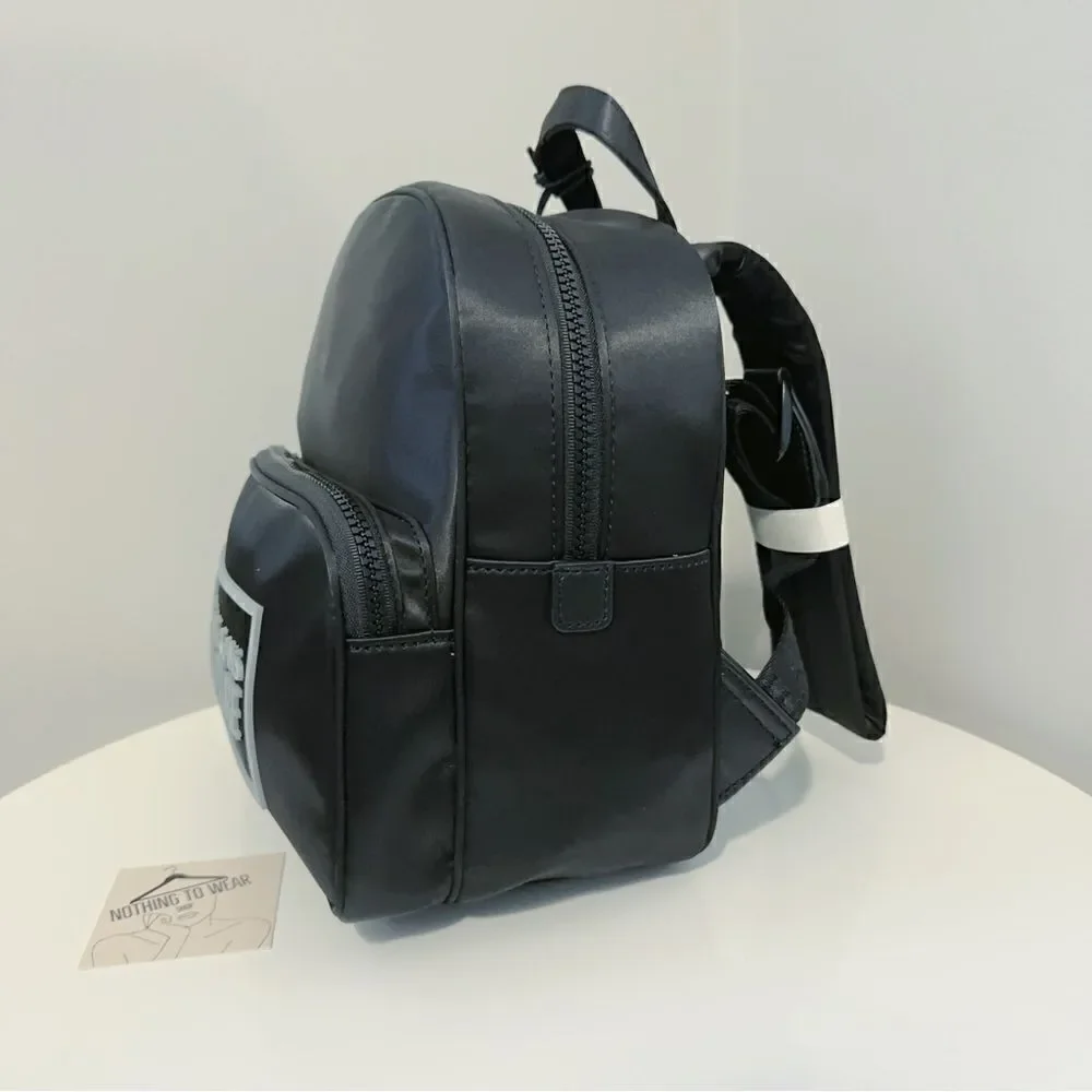 ⭕️ VERSACE JEANS Backpack Black Nylon Designer Logo